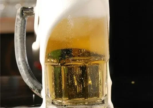 Clear Glass Mug With Beer