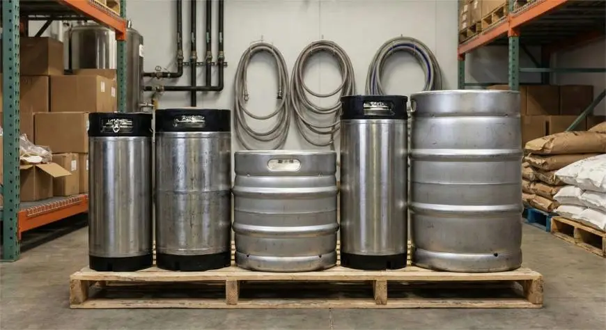 Keg size comparison beer pints growlers