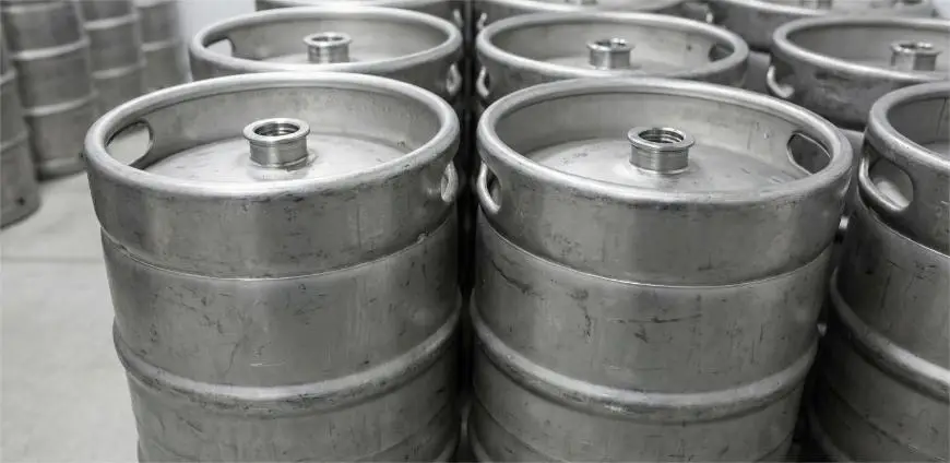 Standing half barrel kegs upright proper storage