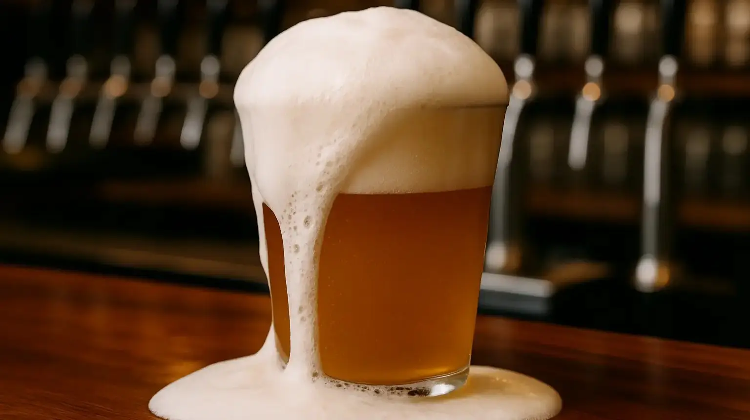 Foamy beer
