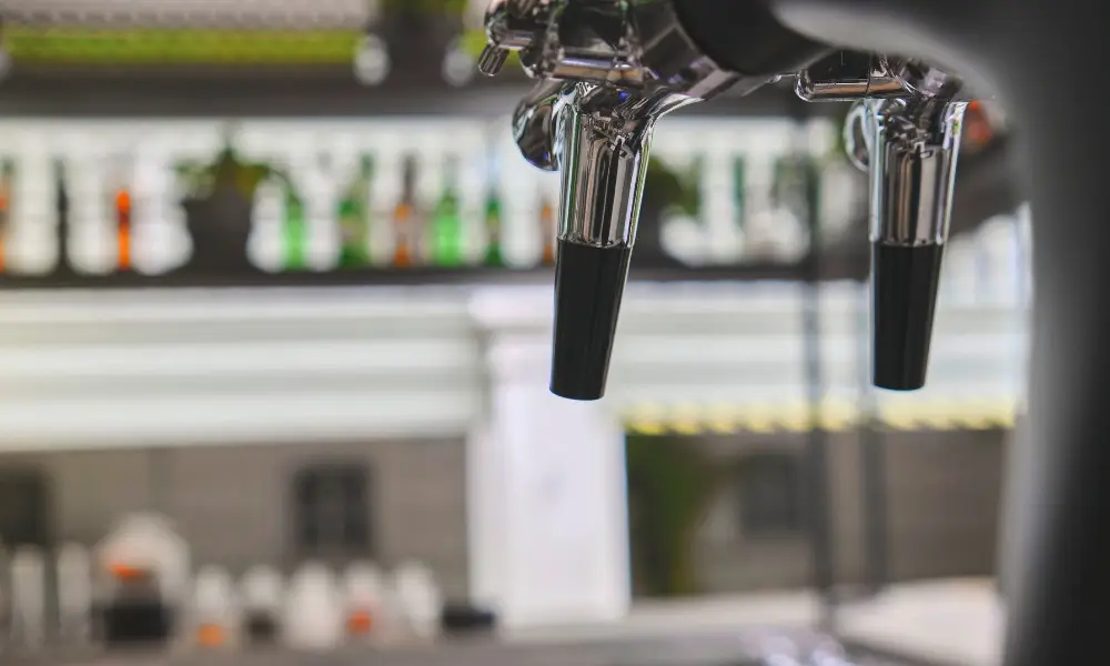 chrome draft beer taps