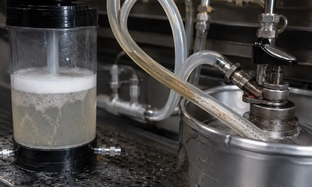 Foamy cleaning solution inside a pressurized canister