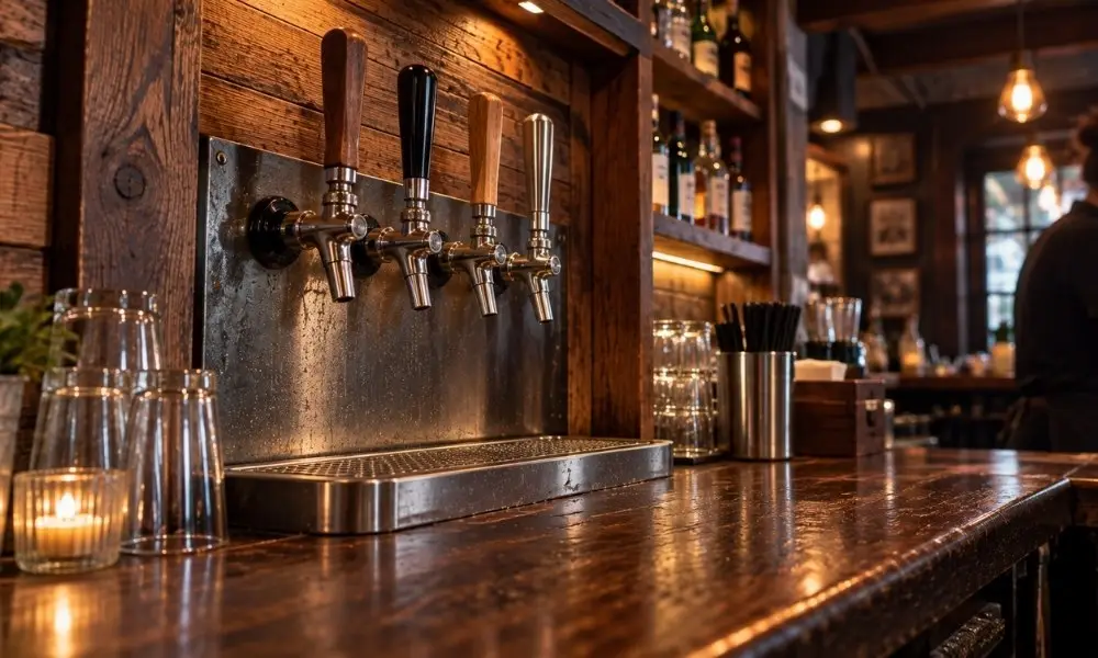 compact wall-mounted beer tap system