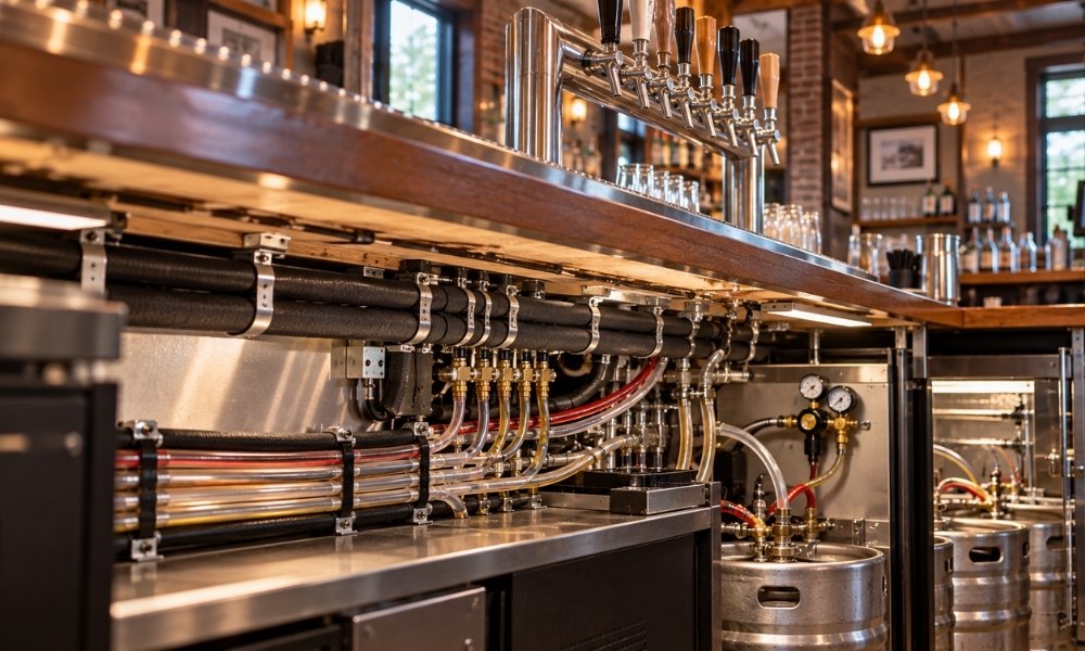 professional draft beer line installation